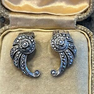 Antique Sterling Climber Earrings